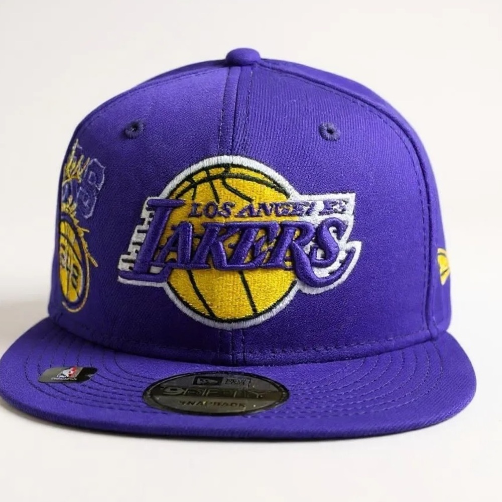 Los Angeles Lakers  Authentic Back Half Series 9FIFTY Snap Back Cap Hat Purple